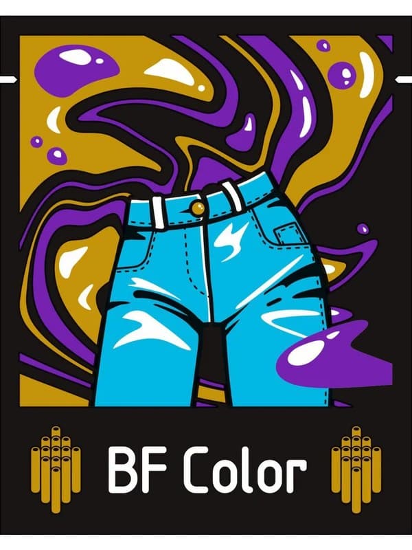 Серая краска для натуральных тканей BFColor на 1 кг вещей