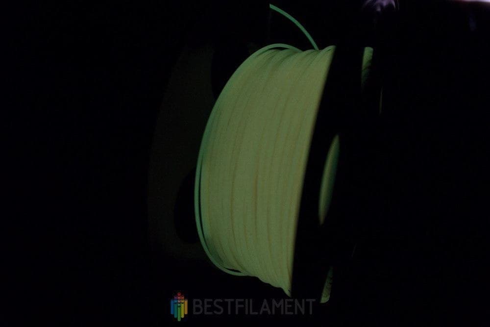 Пробник светящегося PLA-пластика Bestfilament, цвет лимонный, 1,75 мм