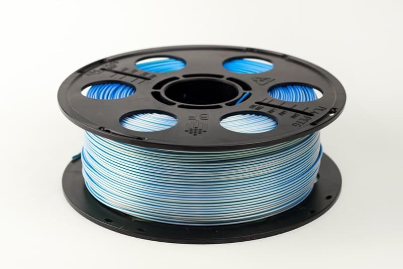 Трехцветный PLA шелк синий зеленый серебро пластик Bestfilament для 3D-принтеров 1 кг (1,75 мм)